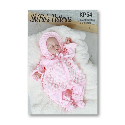 Knitting pattern baby jacket , hat, trousers & booties #54