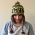 Cat Earflap/beanie Patterned Knit Hat