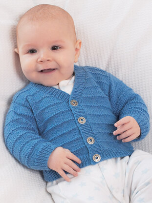 Moss and Garter Stitch Cardigans in Sirdar Snuggly 4 ply 50g - 1373 - Downloadable PDF