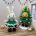 Dress-up Bunny Amigurumi Christmas tree costume set pattern