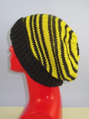 Alternate Random Stripe Slouch Hat