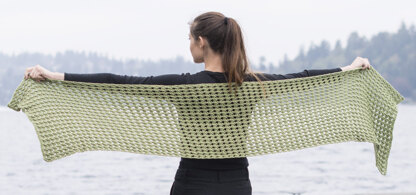 Easy Cable Lace Stole in Cascade Longwood Sport - DK401 - Downloadable PDF