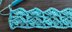 LIGHT AQUA GREEN CROCHET SHELL STITCH TOP