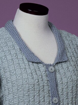 Slip Stitch Squares Cardigan #112