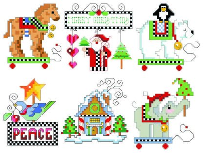 Checkered Ornaments Set 4 PDF