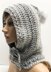 Hooded Button Cowl Scarf