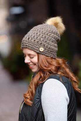 Slightly Slouchy Pom Beanie