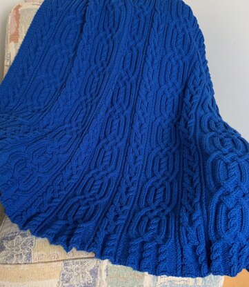 Blue Keltie Cables Blanket