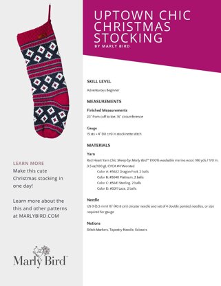 Uptown Chic Knit Christmas Stocking