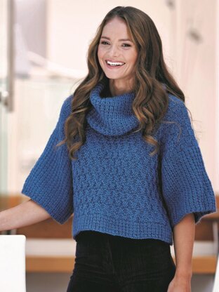 Evania Basket Weave Jumper in West Yorkshire Spinners Re: treat - WYS0009  - Downloadable PDF