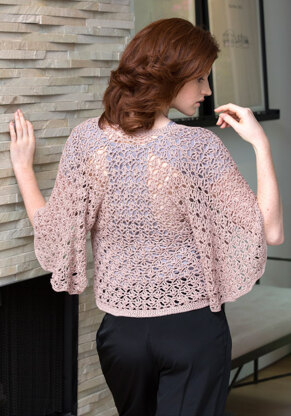 Flutter Cardigan in Aunt Lydia's Bamboo Crochet Thread - LC3976 - Downloadable PDF