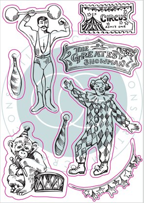Craft Consortium A5 Clear Stamps - Greatest Show, Circus