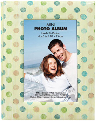 MBI Photo Brag Book 4"X6" - Tan W/Multi Dots