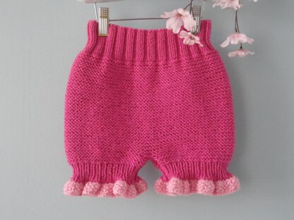 Knitting PATTERN Diaper Cover Knitted Baby Bloomers Liliana
