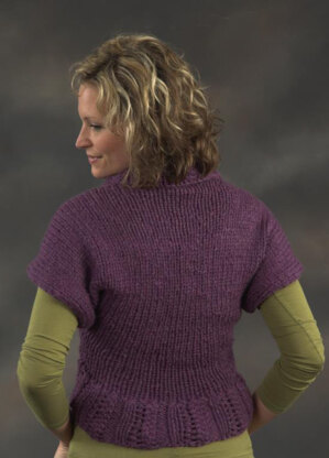 Ribbed Shrug in Plymouth Yarn De Aire - 2120 - Downloadable PDF