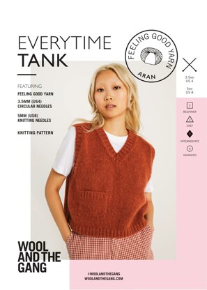 Everytime Tank in Wool and the Gang Feeling Good Yarn - V000253750 - Downloadable PDF