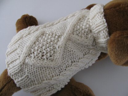 Diamond Back Aran Dog Sweater