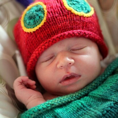 Knitted Cuddly Caterpillar Hat - knitting pattern