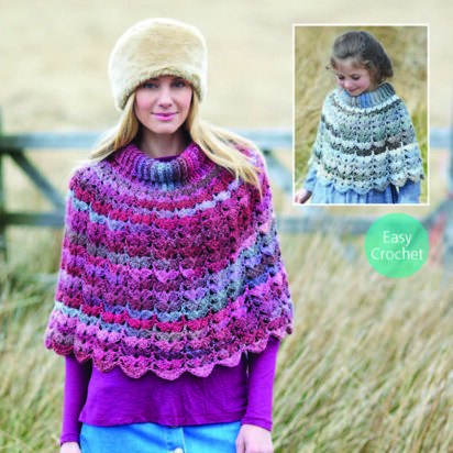 Ponchos in Sirdar Aura - 7878 - Downloadable PDF