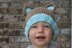 Bulky Weight Knit Bear Beanie