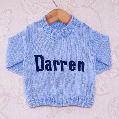 Intarsia - Darren Moniker Chart - Childrens Sweater