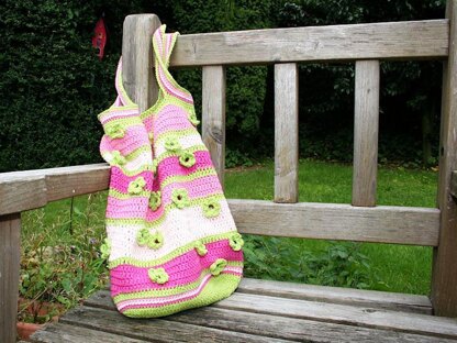 Crochet Bag - See-through Flowers