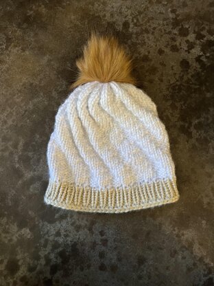 Spiral Ribbed Hat -- a loom knit pattern