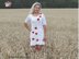 Lace dress with poppies