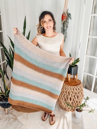 Alpine Stitch Textured Blanket