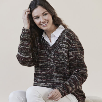 Crestone Pullover - Jumper Knitting Pattern for Women in Tahki Yarns Kaleidoscope