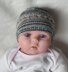 Babies 4ply stocking and garter stitch beanie - Paisley