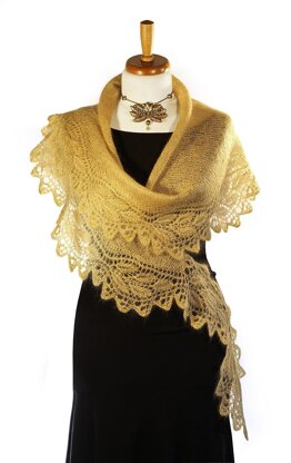 PEARL Frappé  - Artful rose lace stole