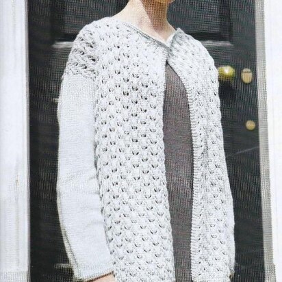 Lace and Solid Cardgan - knitting pattern