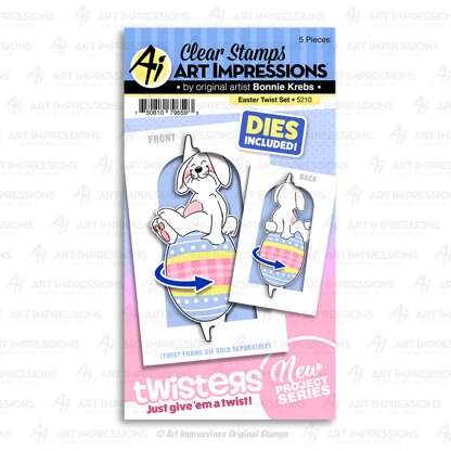 Art Impressions Twisters Stamp & Die Set - Easter Twist