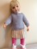 Easy Knit jumper and skirt. 18" doll