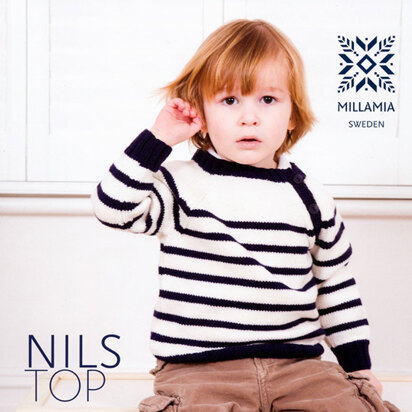 "Boys' Nils Top" - Top Knitting Pattern For Boys in MillaMia Naturally Soft Merino