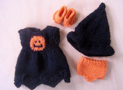 5" Berenguer Doll Halloween Witch Knitting Pattern