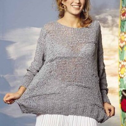 Grey Pullover in Adriafil Leaf - Downloadable PDF