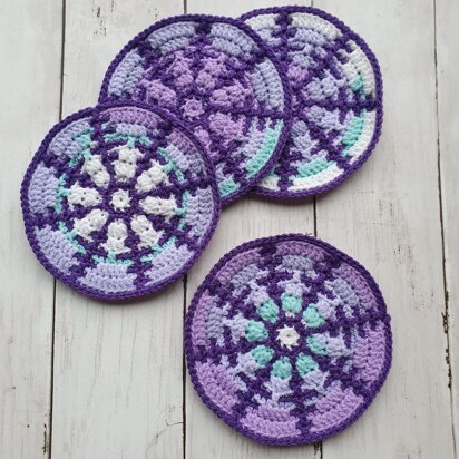 Winter Winds Mosaic Coasters