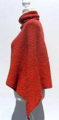 Burnt Orange Turtleneck Poncho