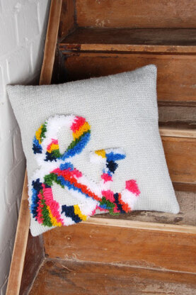 Vervaco Bright Ampersand Latch Hook & Chain Stitch Cushion Kit