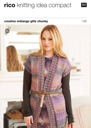 Waistcoats in Rico Creative Melange Glitz Chunky - 196