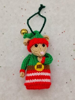 Christmas Mouse Shelf Sitter Bauble