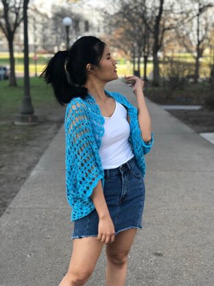 Lace shell shrug