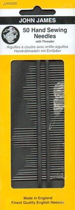 John James 50 Hand Sewing Needles with Threader