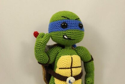 TMNT Leonardo Plush Handmade Amigurumi Crochet Yarn Teenage Mutant Ninja  Turtles