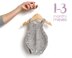 1-3 months - TWISTY Baby Knitted Romper Pattern