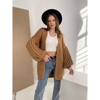 Oversized Balloon Sleeve Cardigan