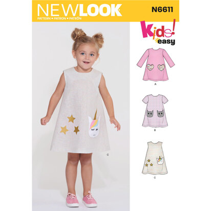 New Look N6611 Children's Novelty Dress 6611 - Paper Pattern, Size 3-4-5-6-7-8