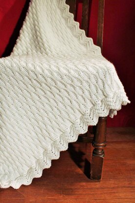 Honeycomb Blanket with Ripple Edging